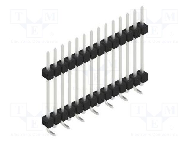 Connector: pin strips; pin header; male; PIN: 14; 2.54mm; SMT; 1x14