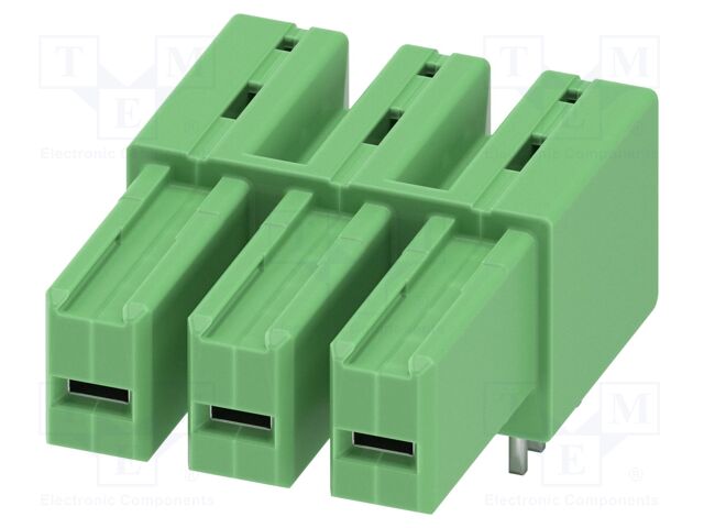 PCB headers, nominal cross section: 6 mm?, color: green, nom