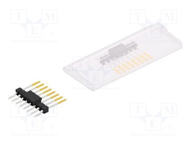 Connector: pin strips; pin header; male; PIN: 8; 2.54mm; SMT; 1x8