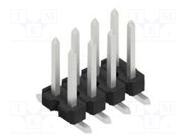 Connector: pin strips; pin header; male; PIN: 8; 2.54mm; SMT; 2x4