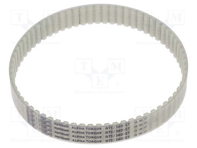 Timing belt; AT5; W: 16mm; H: 2.7mm; Lw: 340mm; Tooth height: 1.2mm