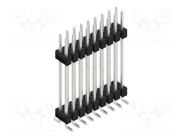 Connector: pin strips; pin header; male; PIN: 18; 2.54mm; SMT; 2x9