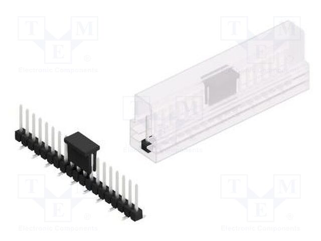 Connector: pin strips; pin header; male; PIN: 19; 2.54mm; SMT; 1x19