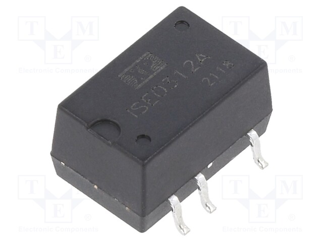 Isolated Board Mount DC/DC Converter, 1.5kV Isolation, ITE, 1 Output, 1 W, 12 V, 84 mA