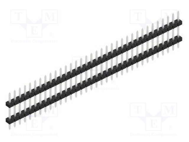 Connector: pin strips; pin header; male; PIN: 34; 2mm; THT; 1x34