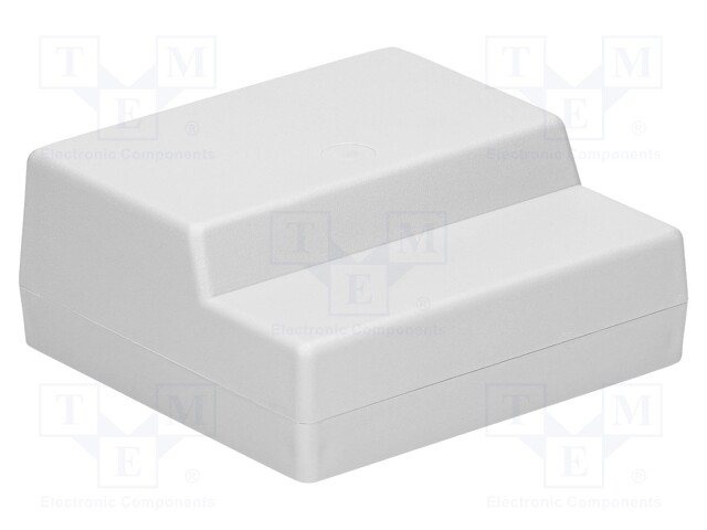 Enclosure: desktop; X: 125mm; Y: 120mm; Z: 53mm; polystyrene; grey