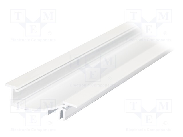 Profiles for LED modules; recessed; white; L: 2m; aluminium