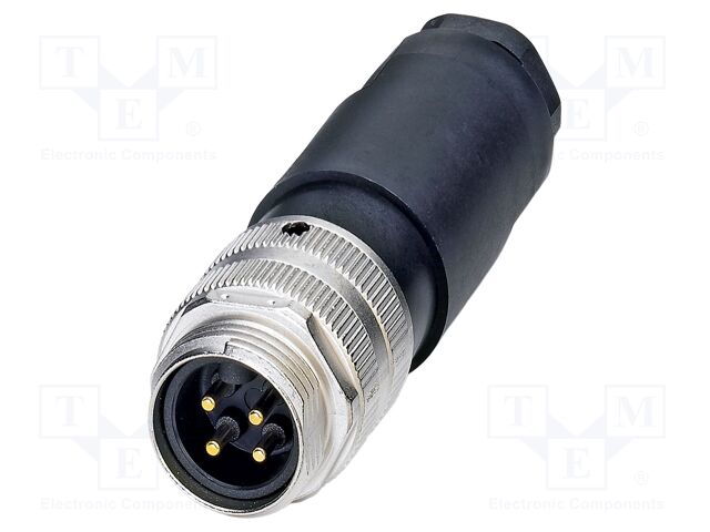 Connector: 7/8"; plug; PIN: 4; straight; unshielded; 9A; 300V; IP67
