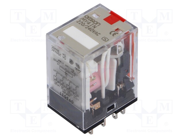 Relay: electromagnetic; 4PDT; Ucoil: 230VAC; 5A/220VAC; 5A/24VDC