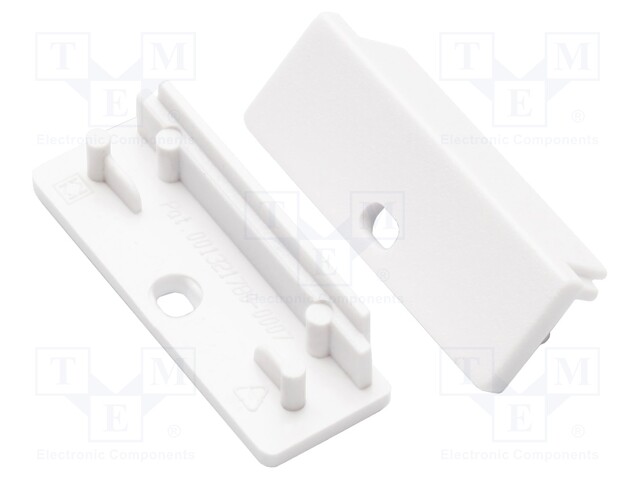 Cap for LED profiles; white; ABS; Pcs: 20; WIDE24