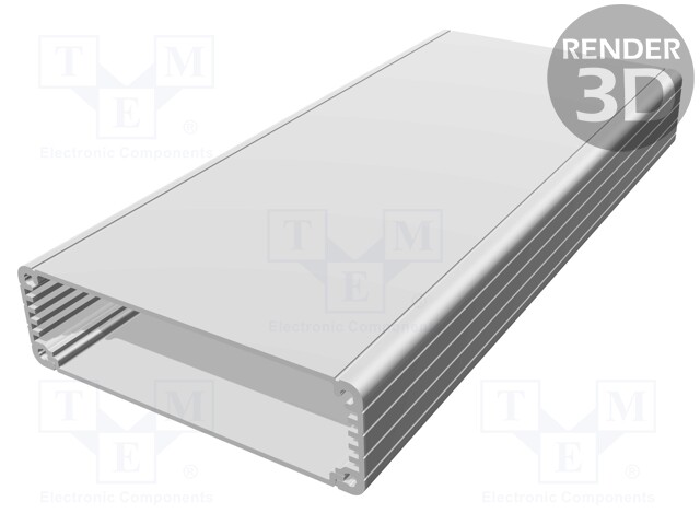 Enclosure: with panel; 1455; X: 103mm; Y: 220mm; Z: 30mm; aluminium