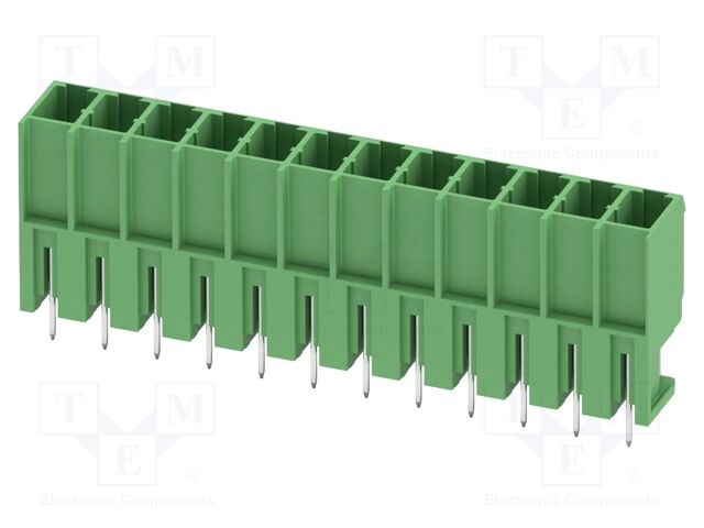PCB headers, nominal cross section: 4 mm?, color: green, nom