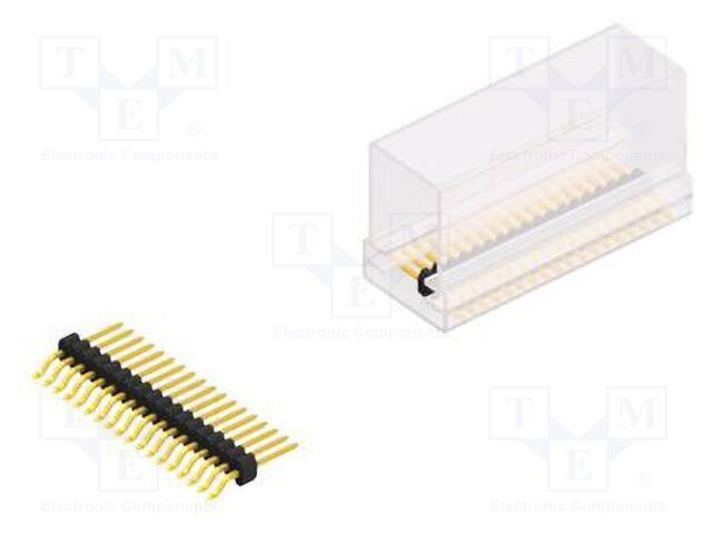 Connector: pin strips; pin header; male; PIN: 18; 1.27mm; SMT; 1x18