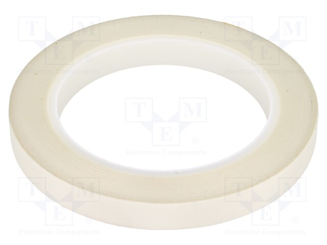 Tape: insulation; W: 12mm; L: 33m; D: 0.18mm; white; silicone; 5%; 3kV