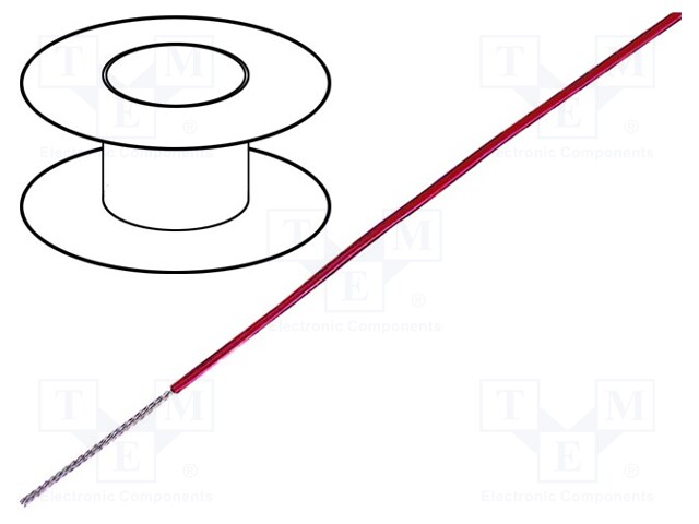 Wire; ÖLFLEX® HEAT 260 SC; stranded; Cu; 1x24AWG; teflon; red