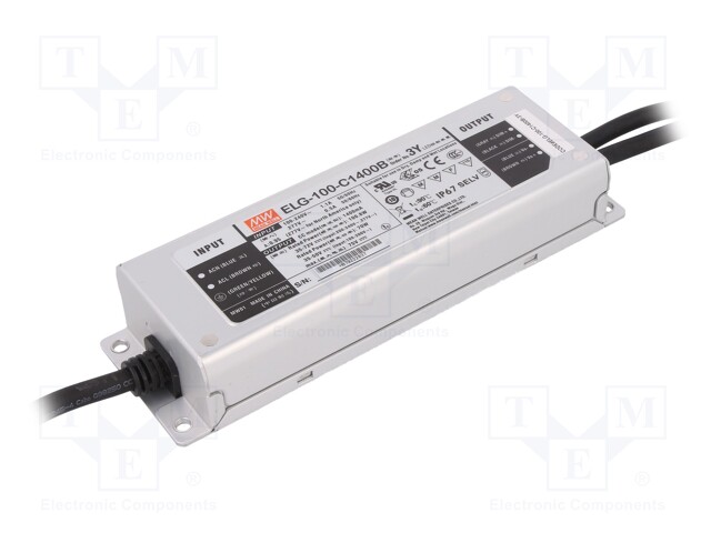 Power supply: switched-mode; LED; 100.8W; 35÷72VDC; 1400mA; IP67