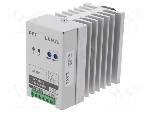 Power controller; 230÷253VAC; DIN,on panel; IP20; 50x105x105mm