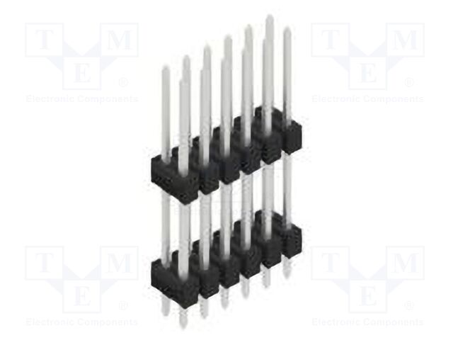 Connector: pin strips; pin header; male; PIN: 12; 2.54mm; THT; 2x6