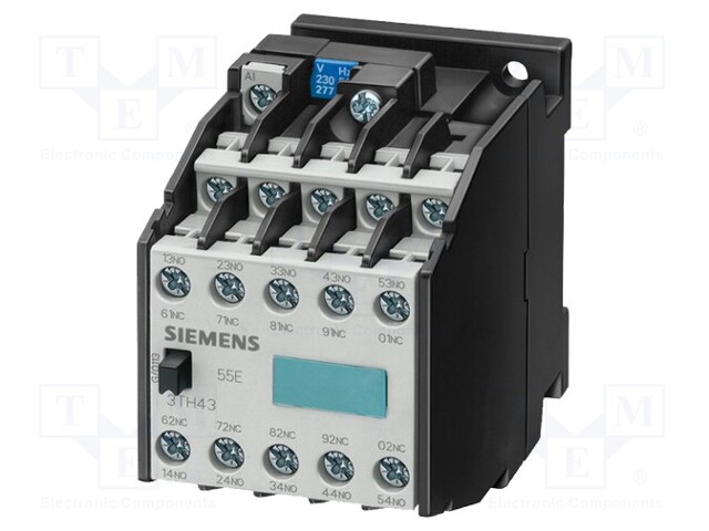 Contactor: 10-pole; NO x10; 24VDC; 10A; DIN; screw terminals
