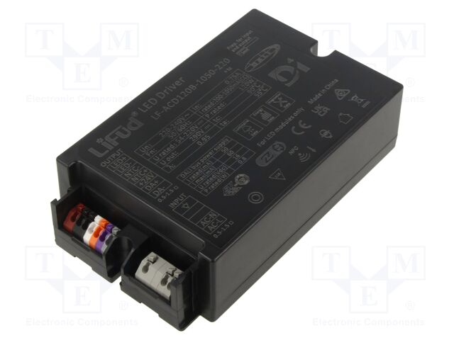 Power supply: switching; LED; 120W; 54÷220VDC; 200mA÷1.05A; IP20