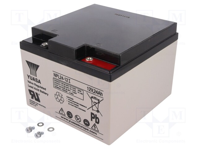 Re-battery: acid-lead; 12V; 24Ah; AGM; maintenance-free