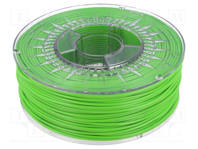 Filament: ABS+; 2.85mm; green (light); 230÷240°C; 1kg; ±0,05mm