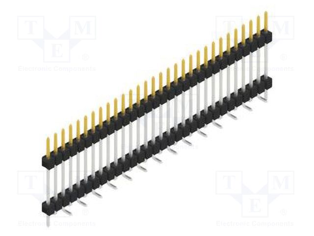 Connector: pin strips; pin header; male; PIN: 30; 2.54mm; SMT; 1x30
