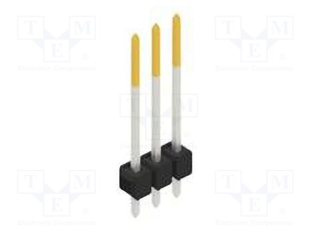 Connector: pin strips; pin header; male; PIN: 3; 2.54mm; THT; 1x3