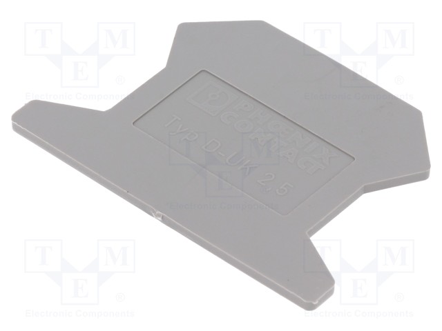 End piece; Application: UK2.5; grey; polyamide