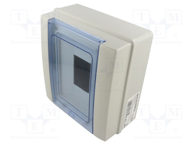 Enclosure: for modular components; IP65; light grey; No.of mod: 8