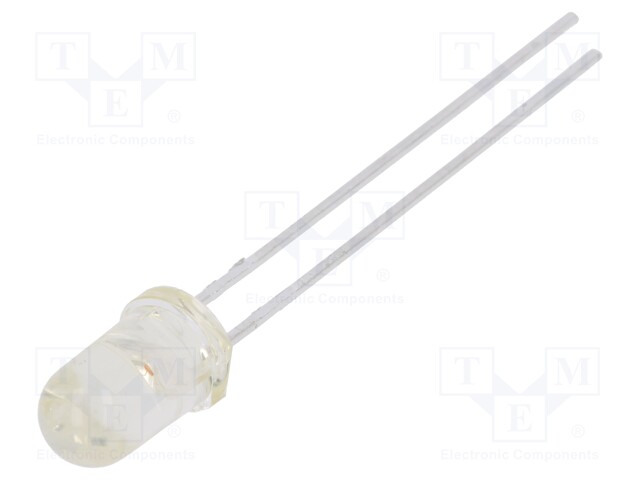 LED; 5mm; yellow; 146÷300mcd; 15°; Front: convex
