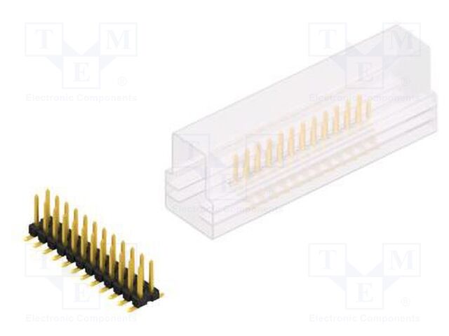 Connector: pin strips; pin header; male; PIN: 24; 2.54mm; SMT; 2x12