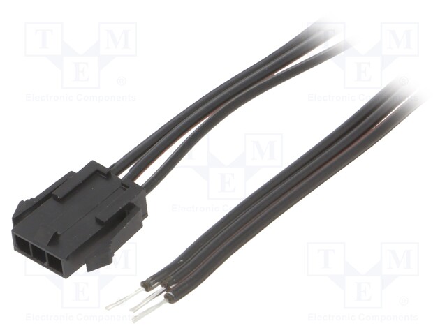 Cable; Micro-Fit 3.0; male,cables; PIN: 3; 0.4m; 4A; Insulation: PVC