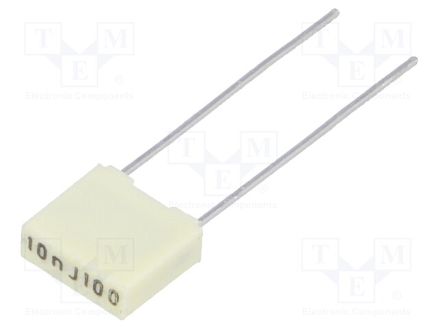 Capacitor: polyester; 10nF; 63VAC; 100VDC; Pitch: 5mm; ±5%