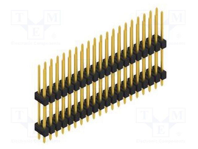 Connector: pin strips; pin header; male; PIN: 40; 2.54mm; THT; 2x20