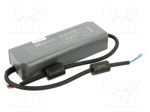 Power supply: switched-mode; for LED strips; 200W; 24VDC; 8.3A