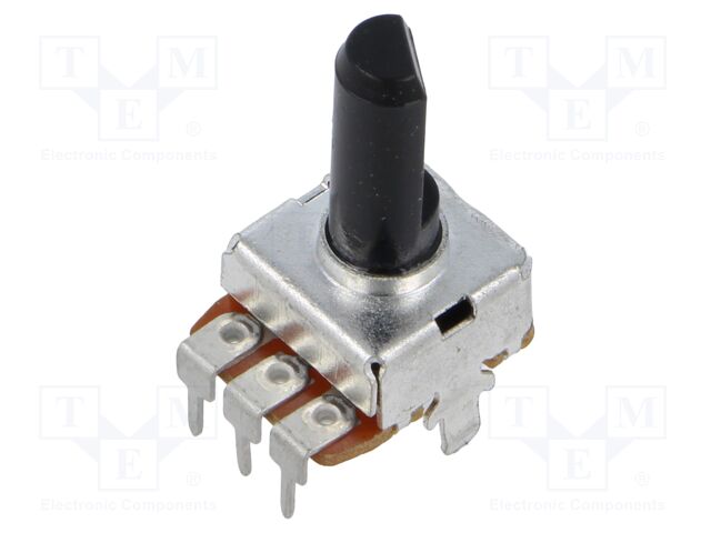 Potentiometer: shaft; single turn; 500kΩ; 40mW; ±20%; 50VAC