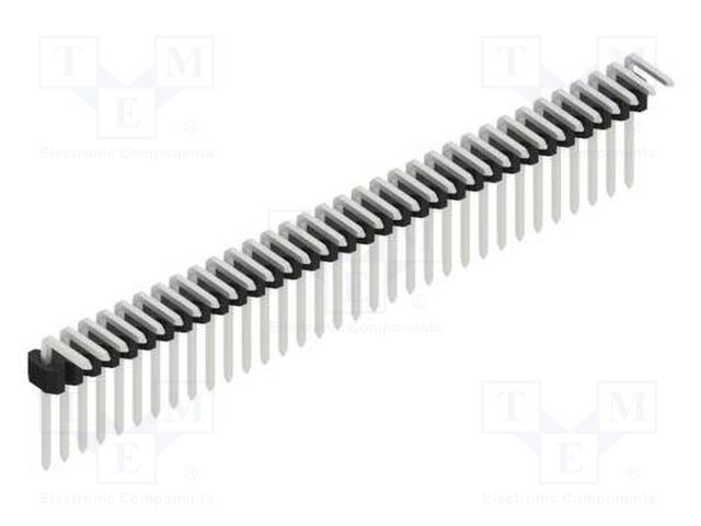 Connector: pin strips; pin header; male; PIN: 33; 1.27mm; THT; 1x33