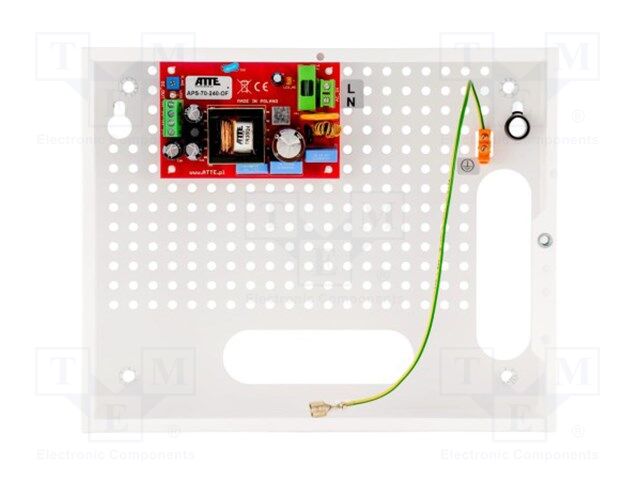 Power supply; IP20; 190÷260VAC; CCTV; PCB,plastic; APS; 24VDC; 90%