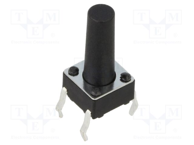Microswitch TACT; SPST; Pos: 2; 0.05A/12VDC; THT; 1.27N; 6x6x3.5mm