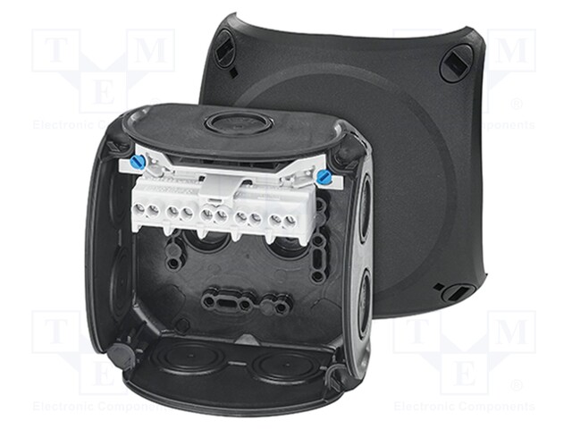 Enclosure: junction box; IP66; with membrane cable glands; black
