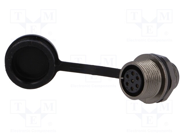 Socket; female; ST12; PIN: 7; IP67; 5A; soldering; 125V; 0.75mm2