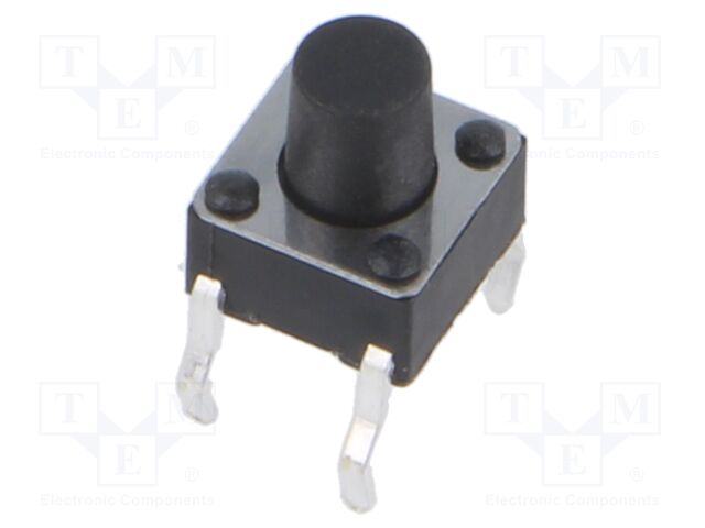 Microswitch TACT; SPST; Pos: 2; 50mA/12VDC; THT; none; 1.6N; 6x6mm