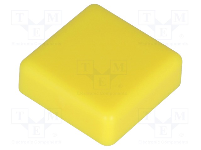 Button; square; yellow; Application: TACTS-24; 12x12mm