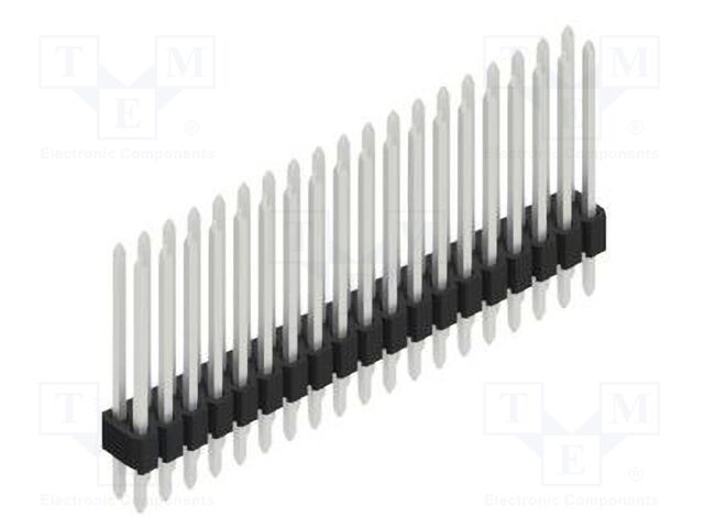 Connector: pin strips; pin header; male; PIN: 38; 1.27mm; THT; 2x19
