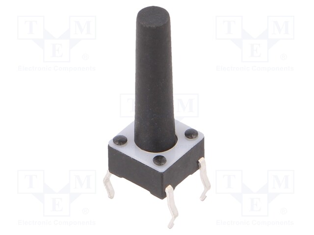 Switch: microswitch TACT; Pos: 2; SPST-NO; 0.05A/24VDC; Body: black