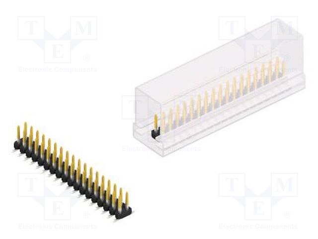 Connector: pin strips; pin header; male; PIN: 36; 2mm; SMT; 2x18
