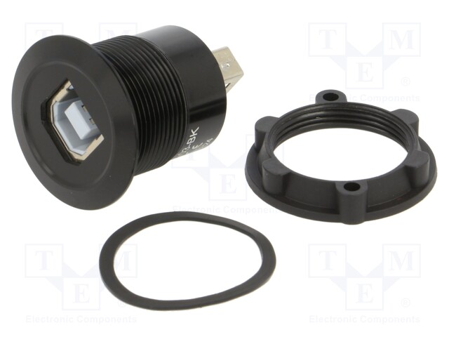 Adapter; USB A socket,USB B socket; USB 2.0; Thread: M22; 1÷10mm