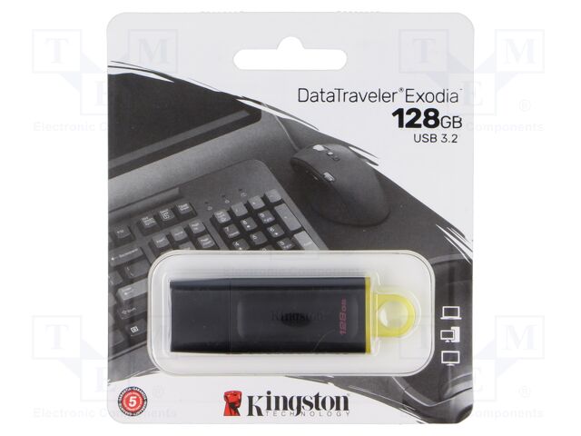 Pendrive; USB 3.2 Gen 1; 128GB; black; USB A