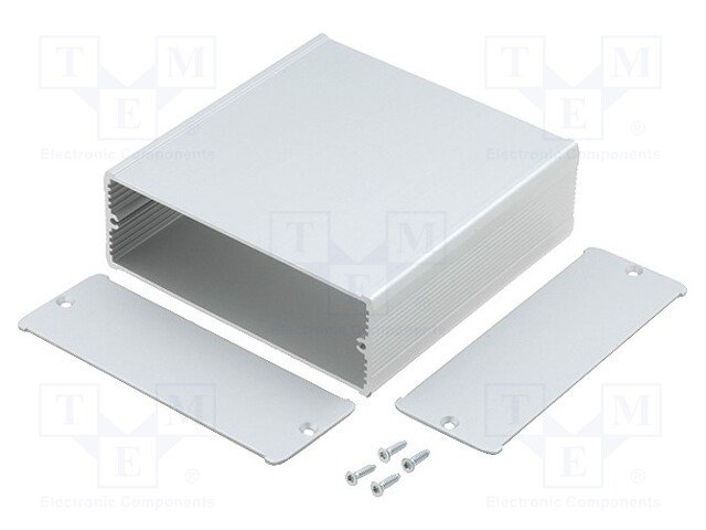Enclosure: with panel; TUF; X: 120mm; Y: 120mm; Z: 42mm; aluminium